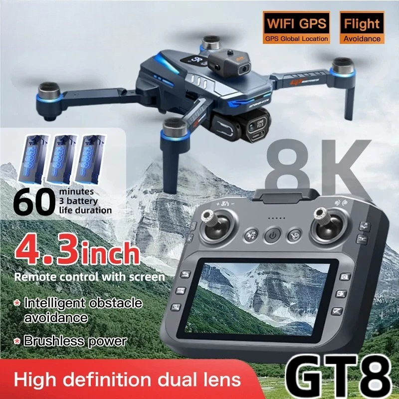 Drone Multispectral - โดรนรุ่น Original GT8 8K ระดับมืออาชีพ กล้องคู่