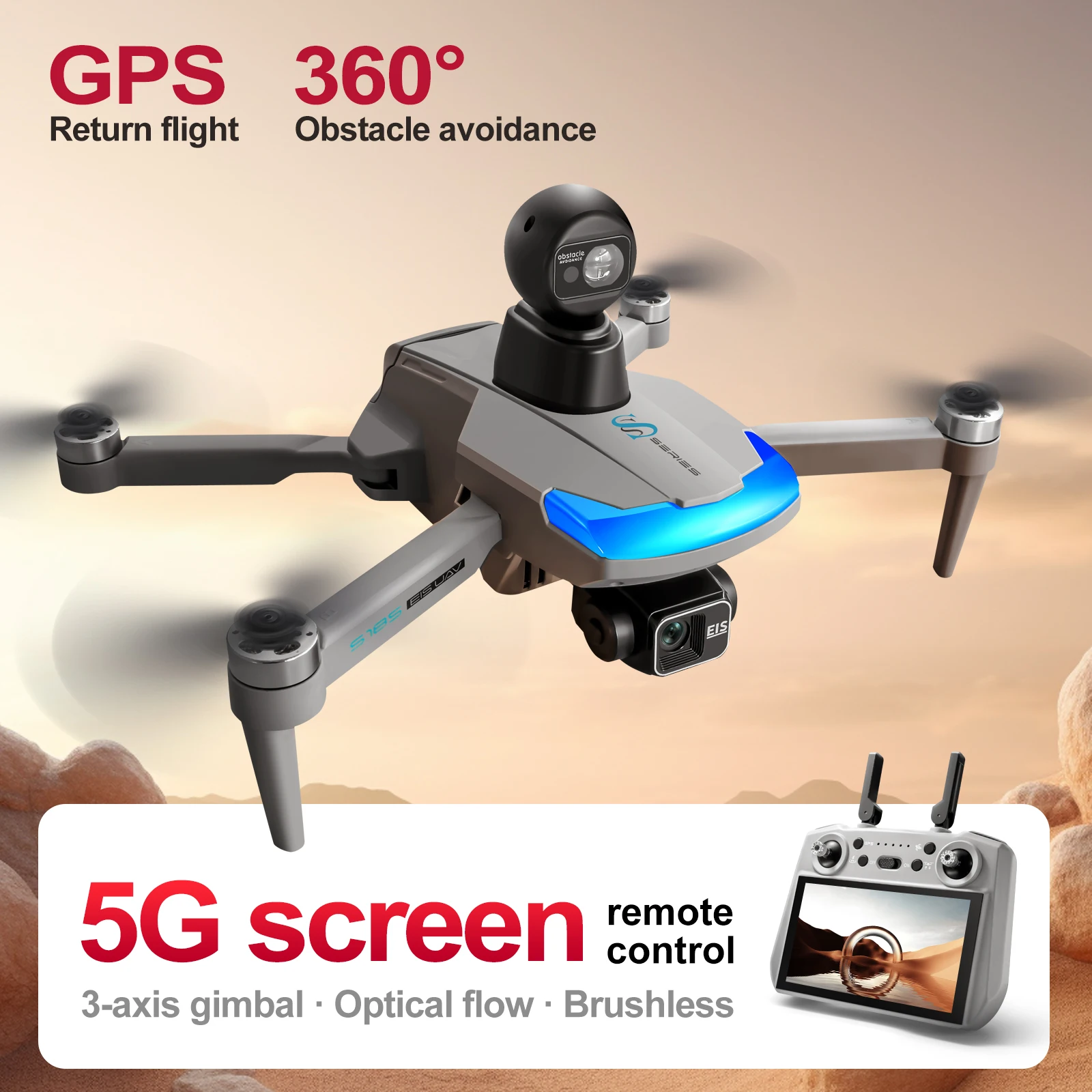 Drone Multispectral - S185 Professional Drone 2.7K HD Dualกล้องหน้าจอสัมผัส