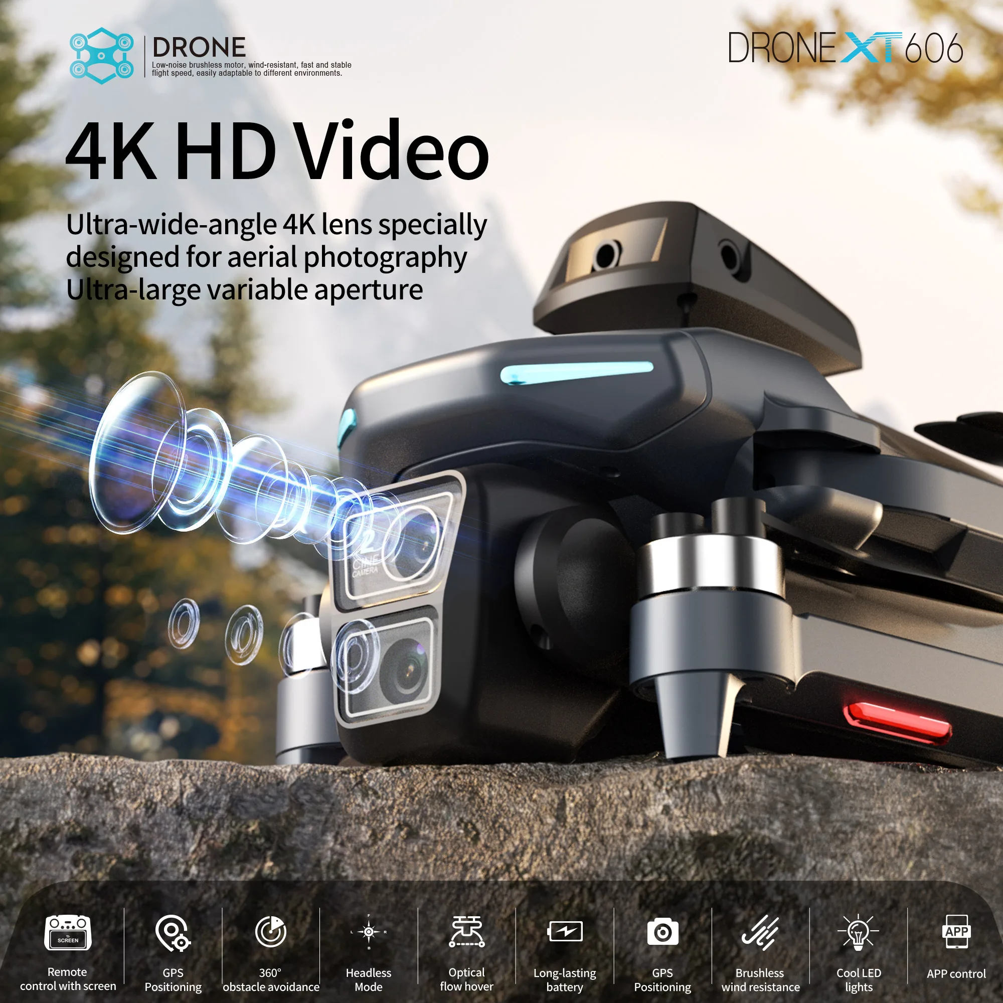 โดรน XT606 MAX GPS รุ่นดั้งเดิ - Drone Multispectral บทวิจารณ์และราคา
